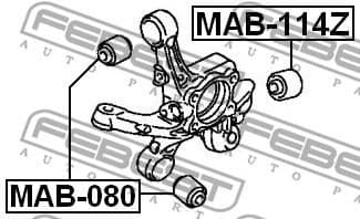 Mounting, control/trailing arm MAB-114Z - image 2