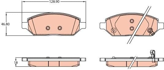 Brake Pad Set, disc brake GDB2135 - image 2