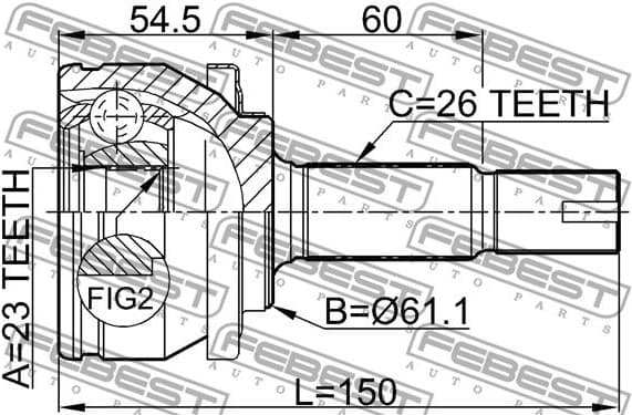 Joint Kit, drive shaft 0110-ZZE150 - image 2