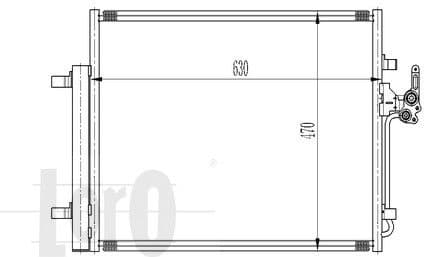 Condenser, air conditioning LORO 052-016-0014 - image 2
