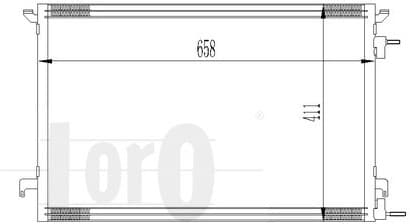 Condenser, air conditioning LORO 037-016-0014 - image 2
