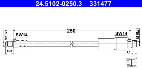 Brake Hose 24.5102-0250.3
