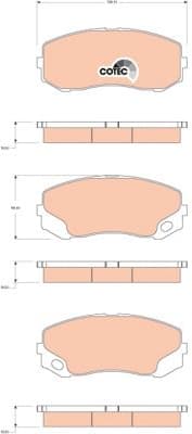 Brake Pad Set, disc brake COTEC GDB3492 - image 3
