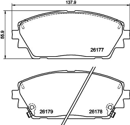 Brake Pad Set, disc brake 2617701