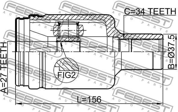 Joint Kit, drive shaft 1611-211LH - image 2