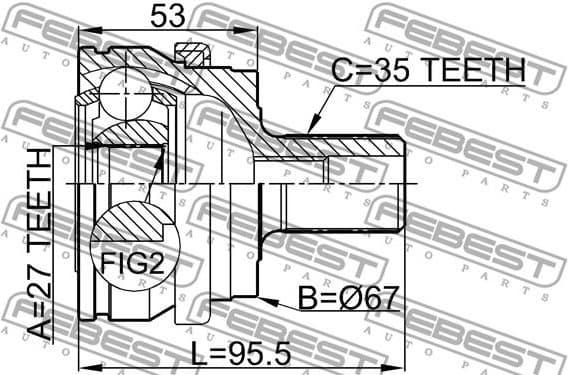 Joint Kit, drive shaft 1610-203 - image 2
