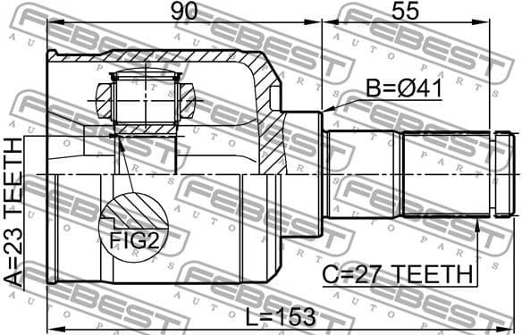 Joint Kit, drive shaft 1211-TUC20AT - image 2