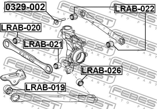 Mounting, control/trailing arm LRAB-020 - image 2