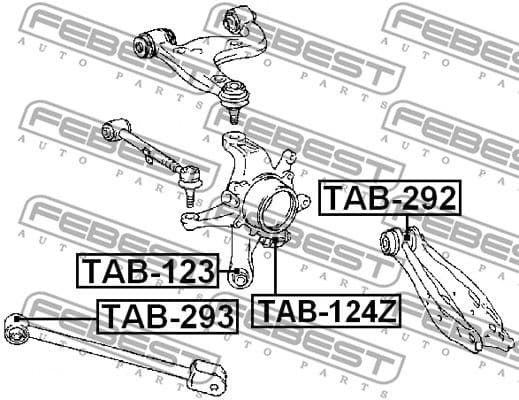 Mounting, control/trailing arm TAB-124Z - image 2