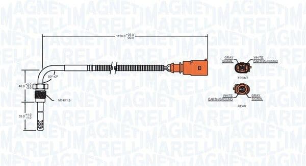 Sensor, exhaust gas temperature 172000041010