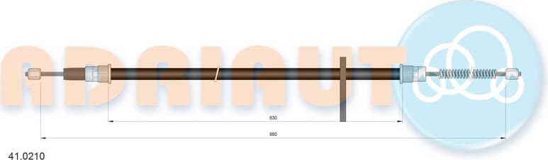 Cable Pull, parking brake 41.0210