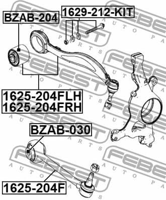 Mounting, control/trailing arm BZAB-204 - image 2