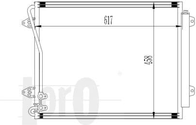Condenser, air conditioning LORO 053-016-0019 - image 2