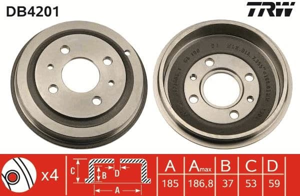 Brake Drum DB4201 - image 3