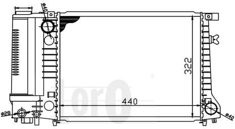Radiator, engine cooling LORO 004-017-0004 - image 4
