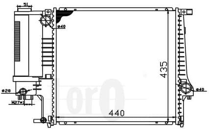Radiator, engine cooling LORO 004-017-0016 - image 4