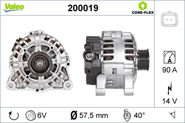 Alternator VALEO CORE-FLEX 200019