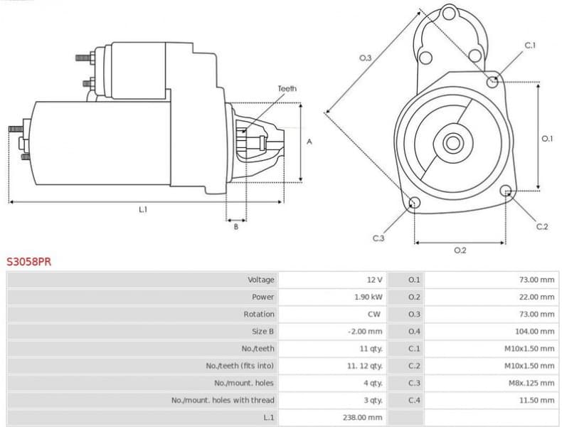 Starter Remanufactured AS S3058PR - image 5