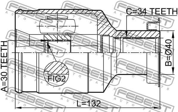 Joint Kit, drive shaft 2011-MAGLH - image 2