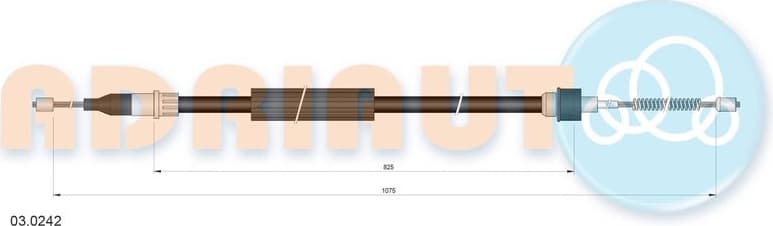 Cable Pull, parking brake 03.0242