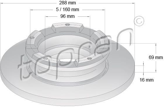 Brake Disc COATED 305 045