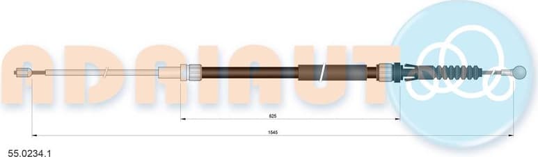 Cable Pull, parking brake 55.0234.1