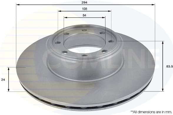 Brake disc, 1pcs REAR ADC1841V - image 2