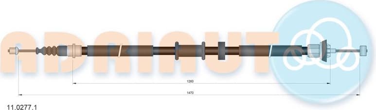Cable Pull, parking brake 11.0277.1