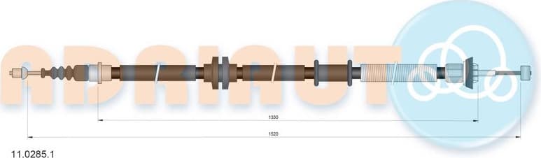 Cable Pull, parking brake 11.0285.1