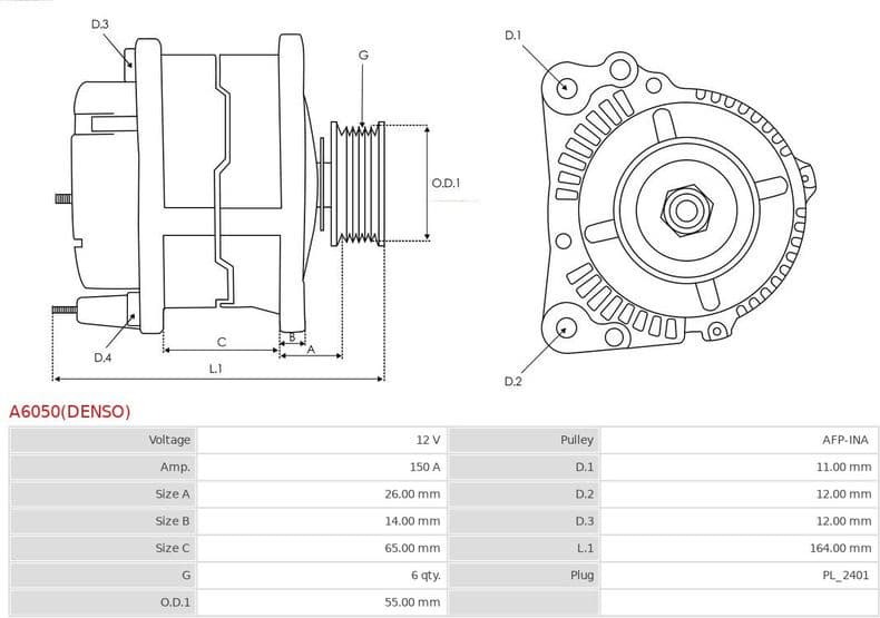 Alternator Denso A6050(DENSO) - image 5