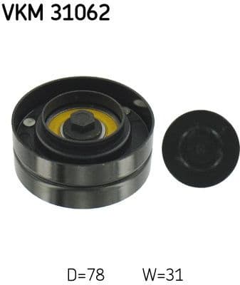 Deflection/Guide Pulley, V-ribbed belt VKM 31062 - image 2