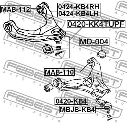 Ball Joint 0420-KK4TUPF - image 2
