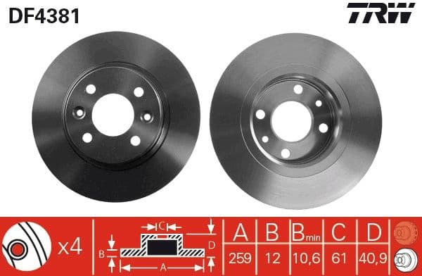 Brake Disc DF4381 - image 3