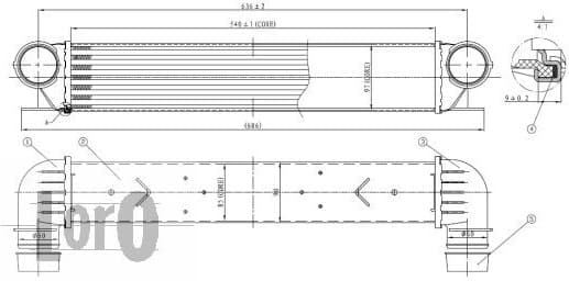 Charge Air Cooler LORO 004-018-0005 - image 3