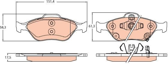 Brake Pad Set, disc brake GDB3625 - image 3