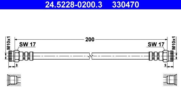 Brake Hose 24.5228-0200.3