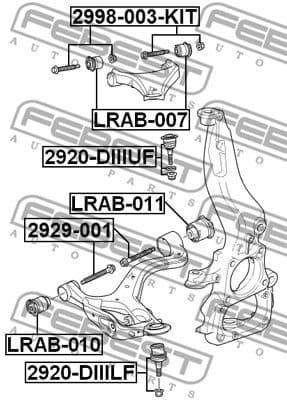 Mounting, control/trailing arm LRAB-007 - image 2