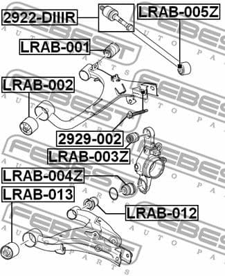 Mounting, control/trailing arm LRAB-013 - image 2