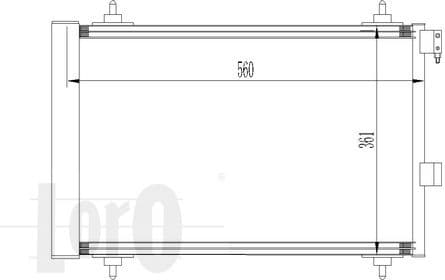Condenser, air conditioning LORO 038-016-0015 - image 2