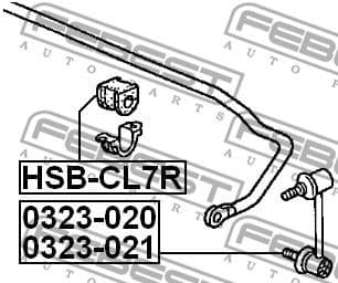Mounting, stabiliser bar HSB-CL7R - image 2