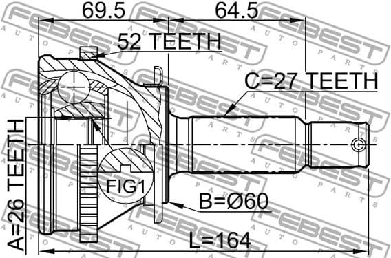 Joint Kit, drive shaft 1210-SFA52 - image 2