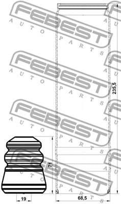 Dust Cover Kit, shock absorber CHSHB-J300R-KIT - image 2