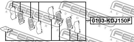 Accessory Kit, disc brake pad 0103-KDJ150F - image 2