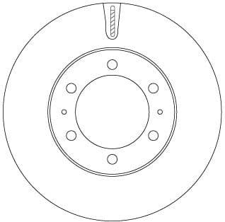 Brake Disc TRW SINGLE DF7827S - image 2