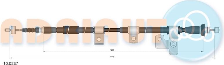 Cable Pull, parking brake 10.0237