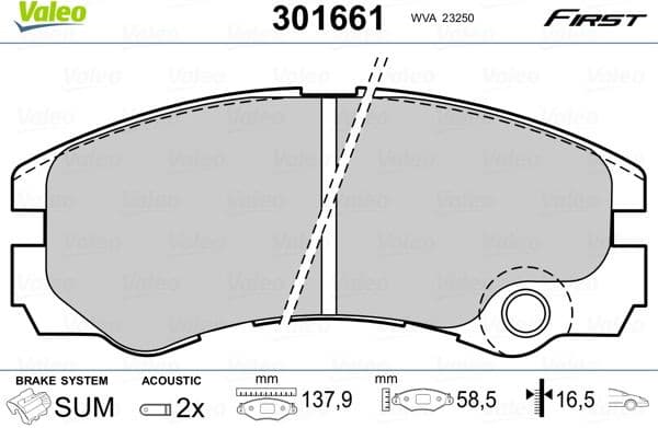 Brake Pad Set, disc brake ESSENTIAL 301661