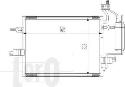 Condenser, air conditioning LORO 037-016-0031 - image 4