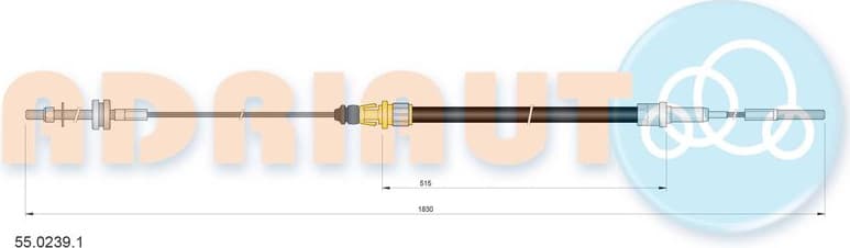 Cable Pull, parking brake 55.0239.1