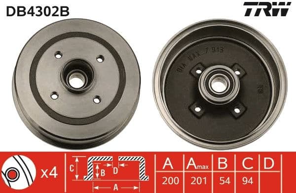 Brake Drum DB4302B - image 2