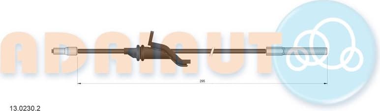 Cable Pull, parking brake 13.0230.2